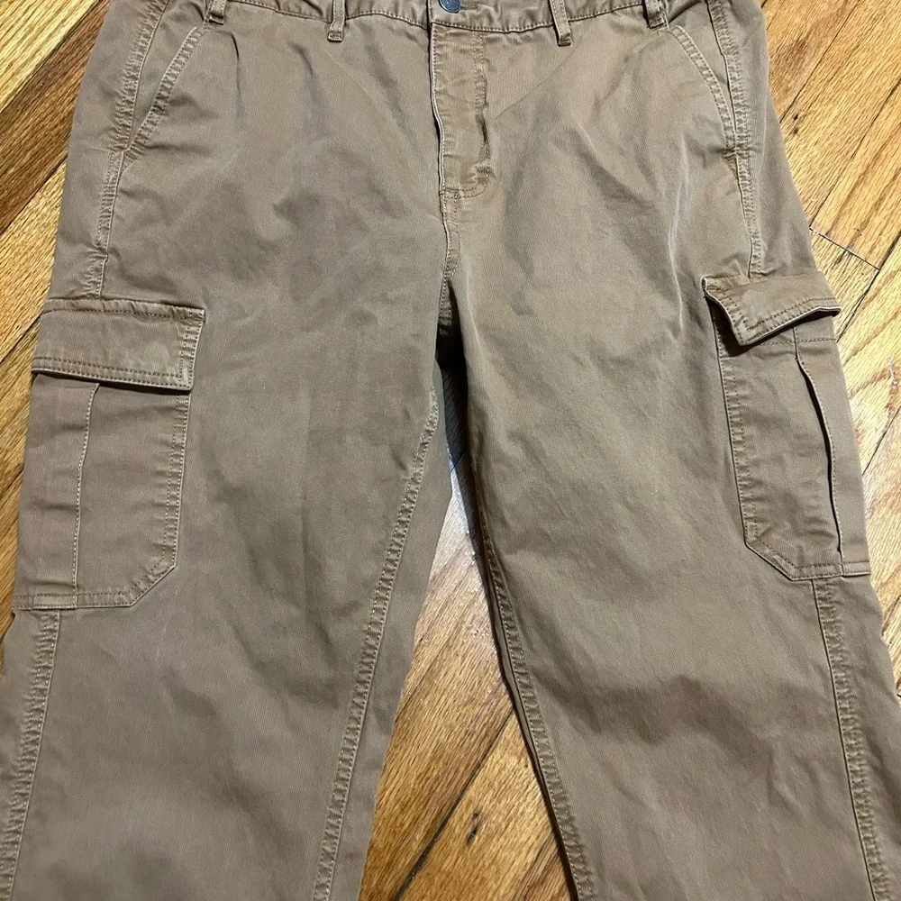 Carbon 2 Cobalt Mens Cargo Utility Pants Size 35 Tan Straight Leg Outdoors